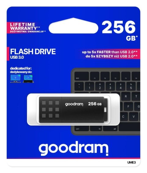 Pendrive GOODRAM 256GB UME3 USB 3.2 Gen 1 Black Goodram Pendrive GOODRAM 256GB UME3 USB 3.2 Gen 1 Black Goodram