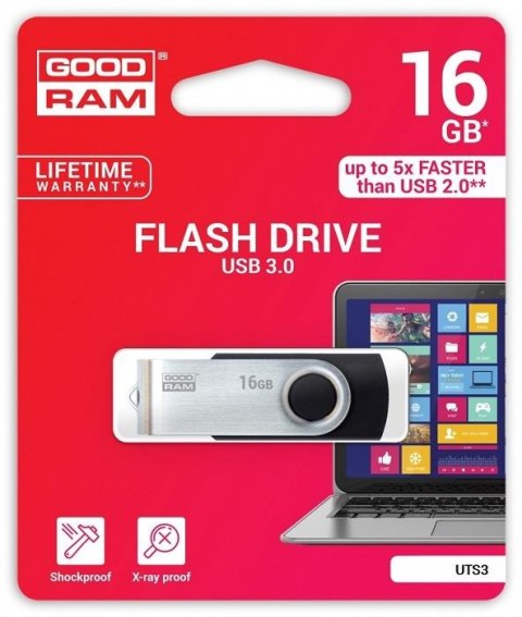 Pendrive GOODRAM Twister 16GB USB 3.2 Gen 1 Black Goodram Pendrive GOODRAM Twister 16GB USB 3.2 Gen 1 Black Goodram