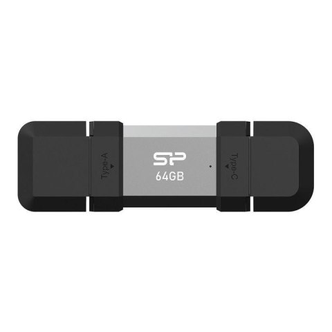 Pendrive Silicon Power Mobile C51 64GB USB-A USB 3.2 Typ-C 120 MB/s Srebrny Silicon Power Pendrive Silicon Power Mobile C51 64GB USB-A USB 3.2 Typ-C 120 MB/s Srebrny Silicon Power