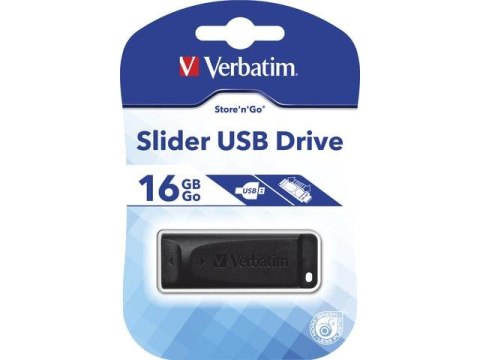 Pendrive Verbatim 16GB Slider USB 2.0 Verbatim Pendrive Verbatim 16GB Slider USB 2.0 Verbatim