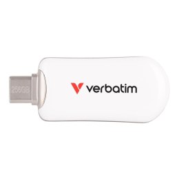 Pendrive Verbatim Plectra 256GB USB-C 3.0 White Verbatim