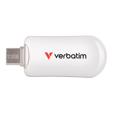 Pendrive Verbatim Plectra 512GB USB-C 3.0 White Verbatim Pendrive Verbatim Plectra 512GB USB-C 3.0 White Verbatim
