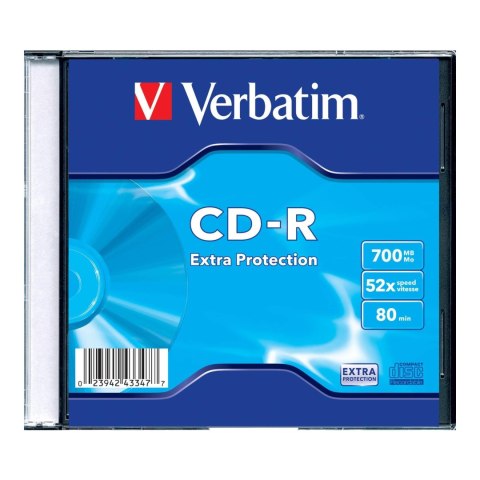 Płyta CD-R Verbatim 700MB Extra Protection (slim 1) Verbatim Płyta CD-R Verbatim 700MB Extra Protection (slim 1) Verbatim