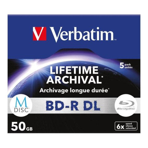 Płyty BD-R DL Verbatim M-Disc 50GB 6x (Jewel Case 5) Verbatim