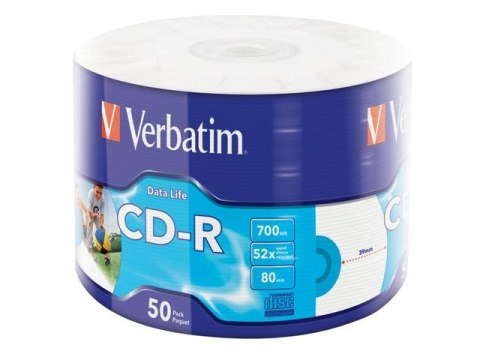 Płyty CD-R Verbatim 700MB Extra Protection Printable Wrap (50 Spindel) Verbatim Płyty CD-R Verbatim 700MB Extra Protection Printable Wrap (50 Spindel) Verbatim