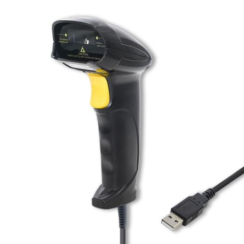 Czytnik kodów kreskowych Qoltec laserowy 1D | USB | Czarny Qoltec Czytnik kodów kreskowych Qoltec laserowy 1D | USB | Czarny Qoltec
