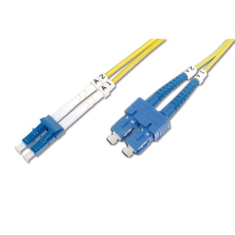 Kabel krosowy (patchcord) DIGITUS światłowodowy LC/SC, dplx, SM 9/125, OS2, LSOH, 2m, żółty Digitus Kabel krosowy (patchcord) DIGITUS światłowodowy LC/SC, dplx, SM 9/125, OS2, LSOH, 2m, żółty Digitus