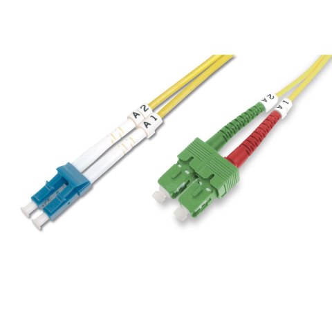 Kabel krosowy (patchcord) DIGITUS światłowodowy SC APC/LC, dplx, SM 9/125, OS2, LSOH, 2m, żółty Digitus Kabel krosowy (patchcord) DIGITUS światłowodowy SC APC/LC, dplx, SM 9/125, OS2, LSOH, 2m, żółty Digitus