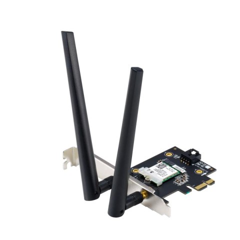 Karta sieciowa Asus PCE-AXE5400 PCI-E WiFi 6E (802.11ax), Bluetooth 5.2, WPA3, OFDMA, MU-MIMO Asus Karta sieciowa Asus PCE-AXE5400 PCI-E WiFi 6E (802.11ax), Bluetooth 5.2, WPA3, OFDMA, MU-MIMO Asus