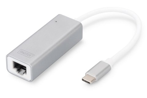 Karta sieciowa DIGITUS przewodowa USB 3.0 Typ C do Gigabit Ethernet 10/100/1000Mbps Digitus Karta sieciowa DIGITUS przewodowa USB 3.0 Typ C do Gigabit Ethernet 10/100/1000Mbps Digitus