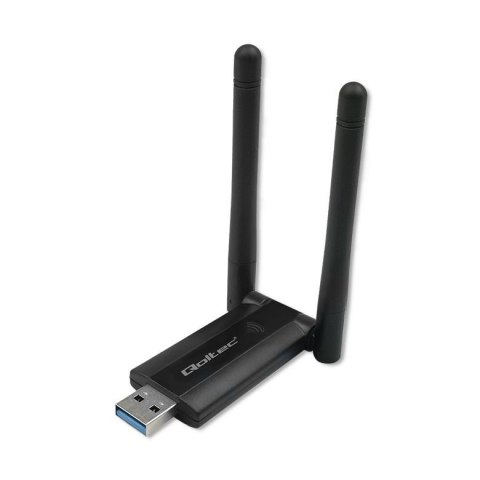 Karta sieciowa Qoltec Bezprzewodowy Adapter USB DUAL WiFi 2 x 2dBi | Standard AC | USB 3.0 | 1200Mbps Qoltec Karta sieciowa Qoltec Bezprzewodowy Adapter USB DUAL WiFi 2 x 2dBi | Standard AC | USB 3.0 | 1200Mbps Qoltec