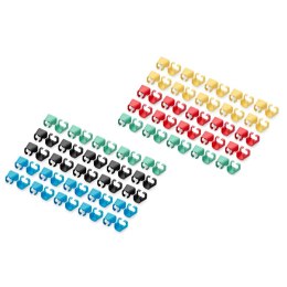 Klips na wtyk RJ45 DIGITUS mix kolorów (po 20 szt. zielony, czerwony, niebieski, żółty, czarny) Digitus