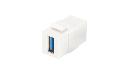 Moduł Keystone DIGITUS USB 3.0 łącznik do gniazd i pustych paneli żeński/żeński biały Digitus