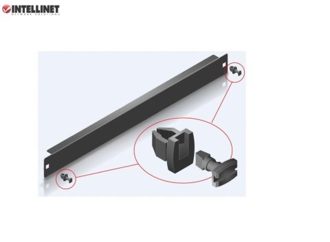 Panel maskujący Intellinet Rack 19" 1U, czarny Intellinet