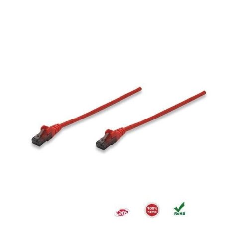 PatchCord 100% miedź Intellinet Cat.6 UTP, 0,5m, czerwony Intellinet PatchCord 100% miedź Intellinet Cat.6 UTP, 0,5m, czerwony Intellinet