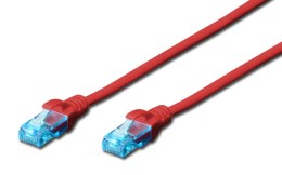 Patchcord DIGITUS UTP kat. 5e 25m PVC czerwony Digitus