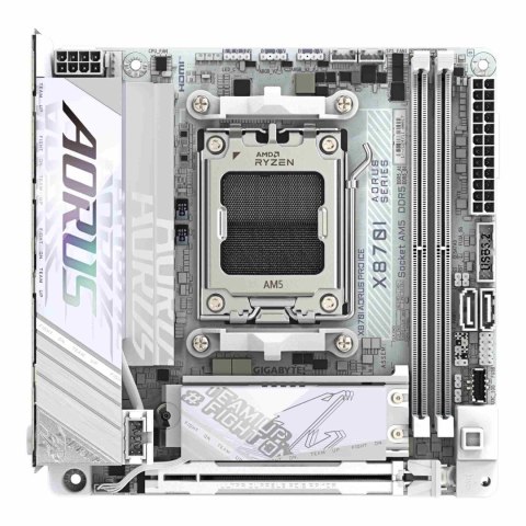 Płyta Gigabyte X870I AORUS PRO ICE (rev. 1.0) /AMD X870/DDR5/SATA3/M.2/USB4/PCIe5.0/WiFi/BT/AM5/Mini-ITX Gigabyte Płyta Gigabyte X870I AORUS PRO ICE (rev. 1.0) /AMD X870/DDR5/SATA3/M.2/USB4/PCIe5.0/WiFi/BT/AM5/Mini-ITX Gigabyte