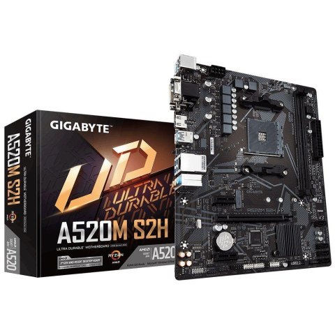 Płyta Gigabyte A520M S2H (rev. 1.0)/AMD A520M/DDR4/SATA3/M.2/USB3.0/PCIe3.0/AM4/mATX Gigabyte