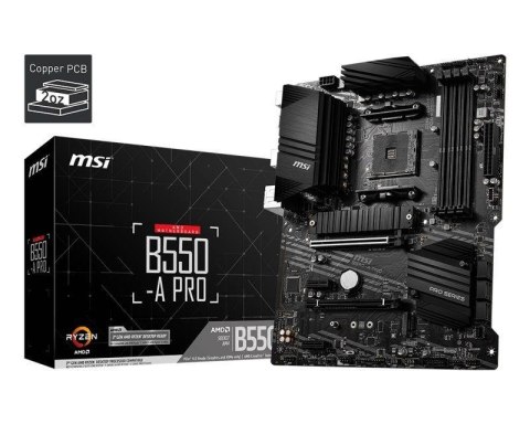 Płyta MSI B550-A PRO /AMD B550/DDR4/SATA3/M.2/USB3.1/PCIe4.0/AM4/ATX MSI Płyta MSI B550-A PRO /AMD B550/DDR4/SATA3/M.2/USB3.1/PCIe4.0/AM4/ATX MSI
