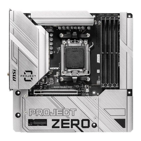Płyta MSI B650M PROJECT ZERO /AMD B650/DDR5/SATA3/M.2/USB3.2/WiFi/BT/PCIe4.0/AM5/mATX MSI Płyta MSI B650M PROJECT ZERO /AMD B650/DDR5/SATA3/M.2/USB3.2/WiFi/BT/PCIe4.0/AM5/mATX MSI