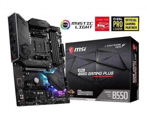 Płyta MSI MPG B550 GAMING PLUS /AMD B550/DDR4/SATA3/M.2/USB3.1/PCIe4.0/AM4/ATX MSI Płyta MSI MPG B550 GAMING PLUS /AMD B550/DDR4/SATA3/M.2/USB3.1/PCIe4.0/AM4/ATX MSI