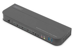 Przełącznik KVM DIGITUS 4 portowy DisplayPort do 1 port DP/HDMI 4K 60Hz 2xUSB, audio Digitus
