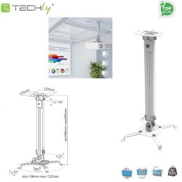 Ramię do projektora Techly 55-90 cm. 13,5kg, sufitowe, srebrne Techly