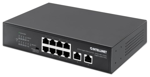 Switch niezarządzalny Intellinet 8x 10/100/1000 Mbps PoE+ 120W + 2x RJ45 Uplink desktop/rack Intellinet Switch niezarządzalny Intellinet 8x 10/100/1000 Mbps PoE+ 120W + 2x RJ45 Uplink desktop/rack Intellinet