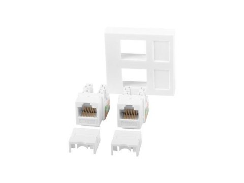 Gniazdo Lanberg 45x45 2x RJ45 + keystone kat.6 UTP białe LANBERG Gniazdo Lanberg 45x45 2x RJ45 + keystone kat.6 UTP białe LANBERG