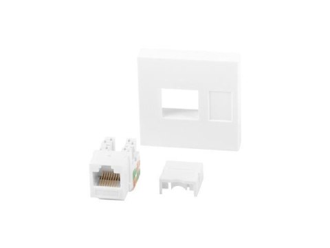 Gniazdo Lanberg 45x45 RJ45 + keystone kat.6 UTP białe LANBERG Gniazdo Lanberg 45x45 RJ45 + keystone kat.6 UTP białe LANBERG