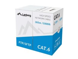 Kabel FTP Lanberg kat. 6 305m drut CU szary LANBERG