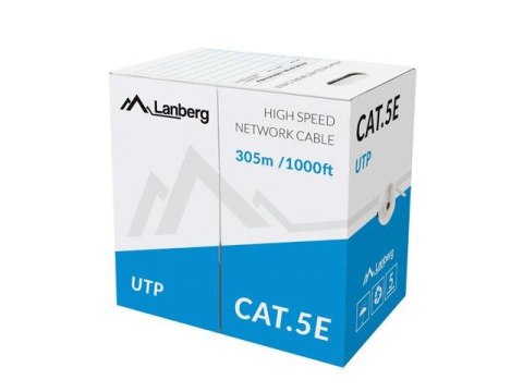 Kabel UTP Lanberg 100Mb/s 305m drut CCA LANBERG Kabel UTP Lanberg 100Mb/s 305m drut CCA LANBERG
