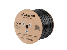 Kabel UTP Lanberg kat. 5e 305m drut Outdoor CU czarny LANBERG