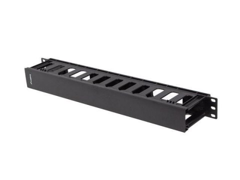 Organizer kabli Lanberg AK-1703-B 19" 1U plastikowy z zaślepką typ A czarny LANBERG