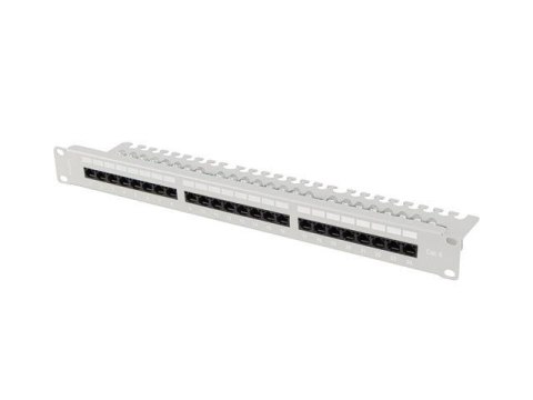 Patch panel Lanberg 24 port 1U 19" kat.6 UTP z organizerem kablowym szary LANBERG Patch panel Lanberg 24 port 1U 19" kat.6 UTP z organizerem kablowym szary LANBERG