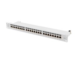 Patch panel Lanberg 24 port 1U kat.7 ekranowany szary LANBERG