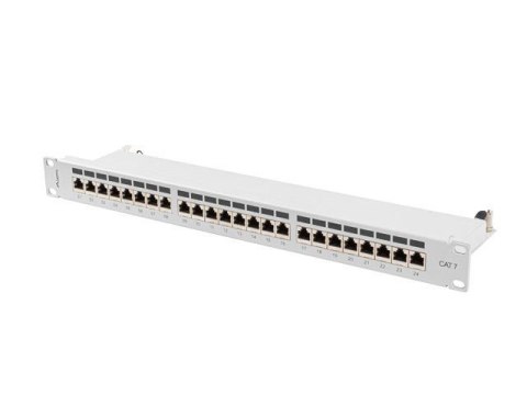 Patch panel Lanberg 24 port 1U kat.7 ekranowany szary LANBERG Patch panel Lanberg 24 port 1U kat.7 ekranowany szary LANBERG