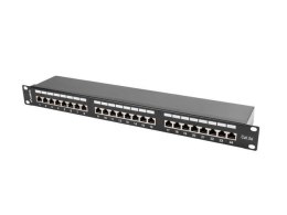 Patch panel Lanberg PPS5-1024-B 24 port 1U kat.5e ekranowany czarny LANBERG