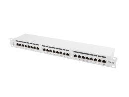 Patch panel Lanberg PPS5-1024-S 24 port 1U kat.5e ekranowany szary LANBERG
