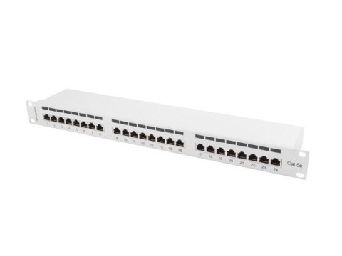 Patch panel Lanberg PPS5-1024-S 24 port 1U kat.5e ekranowany szary LANBERG Patch panel Lanberg PPS5-1024-S 24 port 1U kat.5e ekranowany szary LANBERG