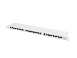 Patch panel Lanberg PPS6-0024-S 24 port 0.5U kat.6 ekranowany szary LANBERG