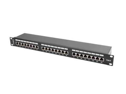 Patch panel Lanberg PPS6-1024-B 24 port 1U kat.6 ekranowany czarny LANBERG Patch panel Lanberg PPS6-1024-B 24 port 1U kat.6 ekranowany czarny LANBERG