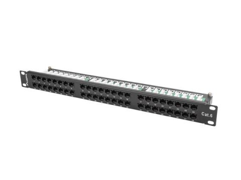 Patch panel Lanberg PPU6-1048-B 48 port 1U kat.6 czarny LANBERG Patch panel Lanberg PPU6-1048-B 48 port 1U kat.6 czarny LANBERG