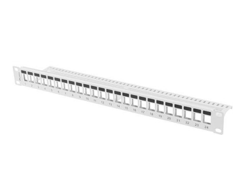 Patch panel pusty Lanberg PPKS-1024-S 24 port 1U 19" do modułów keystone szary LANBERG Patch panel pusty Lanberg PPKS-1024-S 24 port 1U 19" do modułów keystone szary LANBERG