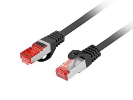 Patchcord Lanberg S/FTP kat.6 0,25m LSZH CU fluke passed czarny LANBERG