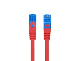 Patchcord Lanberg S/FTP kat.6A 1m LSZH CCA fluke passed czerwony LANBERG