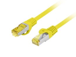 Patchcord Lanberg S/FTP kat.6A 5m LSZH CU fluke passed żółty LANBERG