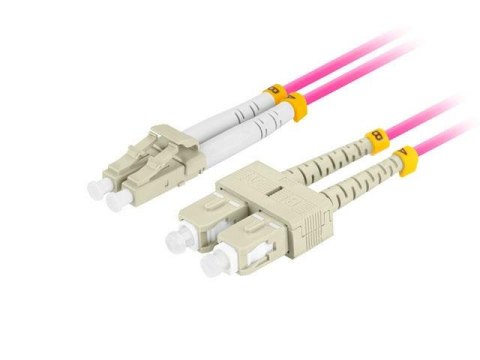 Patchcord światłowodowy Lanberg MM LC/UPC-SC/UPC DUPLEX 3.0MM OM4 50/125 LSZH 3m fioletowy LANBERG Patchcord światłowodowy Lanberg MM LC/UPC-SC/UPC DUPLEX 3.0MM OM4 50/125 LSZH 3m fioletowy LANBERG