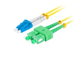 Patchcord światłowodowy Lanberg SM LC/UPC-SC/APC DUPLEX 3.0MM LSZH G657A1 2m żółty LANBERG