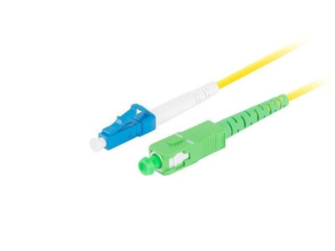 Patchcord światłowodowy Lanberg SM LC/UPC-SC/APC SIMPLEX 3.0MM LSZH G657A1 1m żółty LANBERG
